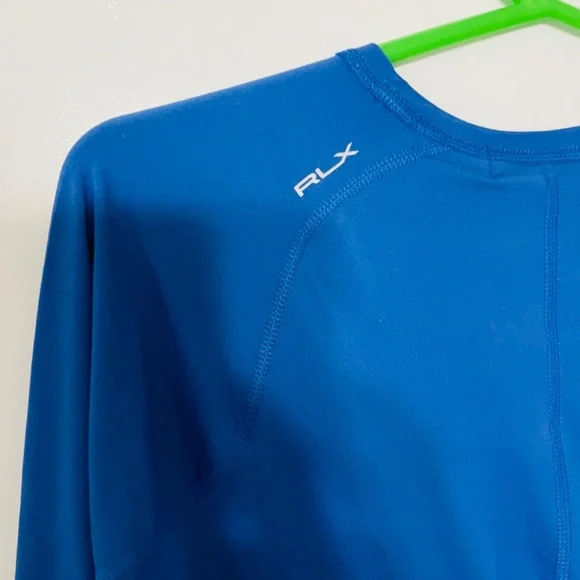 RLX Ralph Lauren Performance Long Sleeves Golf Jersey in Royal Blue - Picture 3 of 11